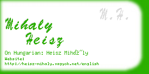 mihaly heisz business card